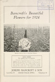 Cover of: Bancroft's beautiful flowers for 1924