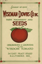 Cover of: Season of 1923: farm machinery and seeds