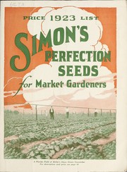 Cover of: Price list 1923: Simon's perfection seeds for market gardeners