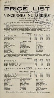 Cover of: Price list to commercial planters: fall 1923