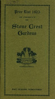 Price list, 1923 of product of Stone Crest Gardens by Stone Crest Gardens