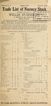 Cover of: Trade list of nursery stock: April 12, 1923 : spring 1923