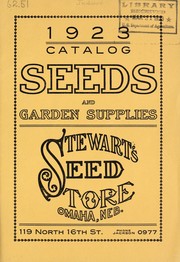Cover of: 1923 catalog of seeds and garden supplies