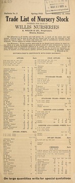 Cover of: Trade list of nursery stock: February 14, 1923 : spring 1923