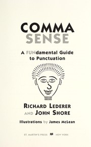 Cover of: Comma Sense