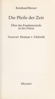 Die Pfeile der Zeit by Reinhard Breuer