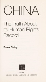 Cover of: China: the truth about its human rights record