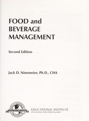 Cover of: Food and beverage management by Jack D. Ninemeier