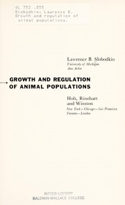 Cover of: Growth and regulation of animal populations.