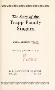 Cover of: The story of the Trapp Family Singers.