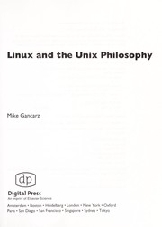 Cover of: Linux and the Unix philosophy