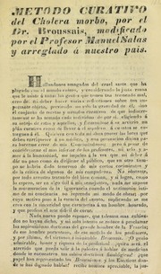 Cover of: Metodo curativo del cholera morbo