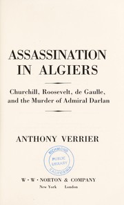 Cover of: Assassination in Algiers by Anthony Verrier