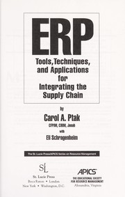 ERP by Carol A Ptak, Carol A. Ptak, Eli Schragenheim