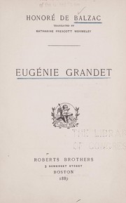 Cover of: Eugénie Grandet. by Honoré de Balzac
