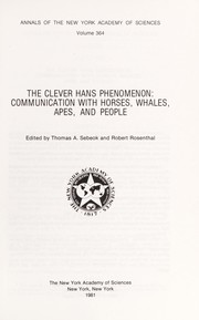 Cover of: The Clever Hans phenomenon : communication with horses, whales, apes, and people by 