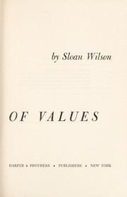 Cover of: A sense of values. by Sloan Wilson