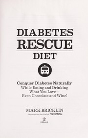 Cover of: The diabetes rescue diet