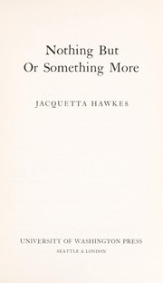 Cover of: Nothing but or something more