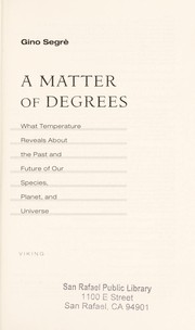 Cover of: A matter of degrees