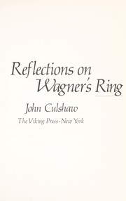 Cover of: Reflections on Wagner's Ring
