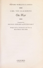 Cover of: On war by Carl von Clausewitz