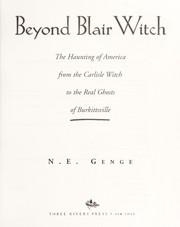 Cover of: Beyond Blair Witch: the haunting of America from Carlisle Witch to the real ghosts of Burkittsville