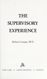 Cover of: The Supervisory experience