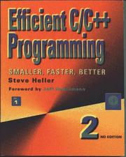 Cover of: Efficient C/C++ programming: smaller, faster, better