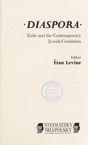 Diaspora : exile and the contemporary Jewish condition by