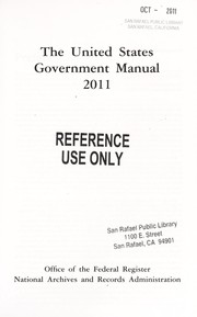 Cover of: The United States government manual, 2011