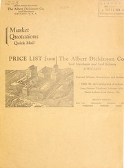 Cover of: The Albert Dickinson Company: price list of Sept. 18, 1924