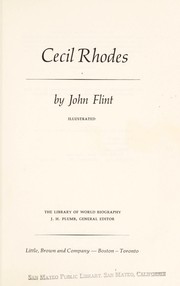 Cecil Rhodes by John E. Flint
