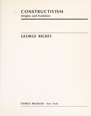Cover of: Constructivism; origins and evolution.