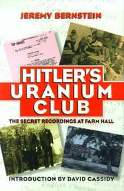 Cover of: Hitler's uranium club: the secret recordings at Farm Hall