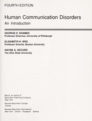 Cover of: Human communication disorders: an introduction