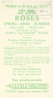 Cover of: Own root pot grown roses: spring-summer 1924