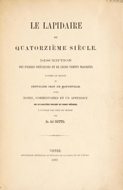 Cover of: Le lapidaire du quatorzi©·me si©·cle: Description des pierres pr©♭cieuses et de leurs vertus magiques
