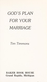 Cover of: God's plan for your marriage