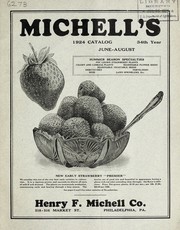 Cover of: Michell's June-August 1924 catalog, 34th year