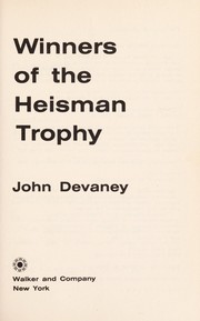 Cover of: Winners of the Heisman trophy
