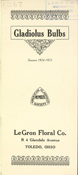 Cover of: Gladiolus bulbs [price list]: season 1924-1925