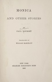 Cover of: Monica, and other stories: by Paul Bourget