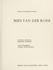 Cover of: Mies van der Rohe.