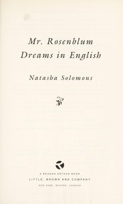 Cover of: Mr. Rosenblum dreams in English: a novel