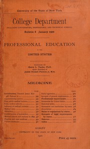 Cover of: ... Professional education in the United States