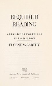 Cover of: Required reading: a decade of political wit & wisdom