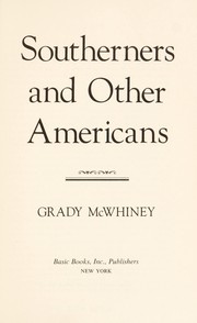 Cover of: Southerners and other Americans.