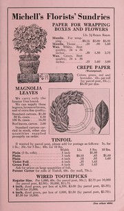 Cover of: Michell's florists' sundries