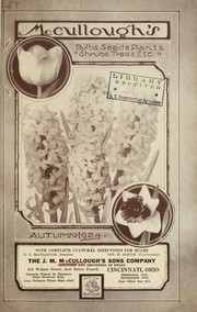 Cover of: McCullough's bulbs, seeds, plants, shrubs, trees, etc: autumn 1924